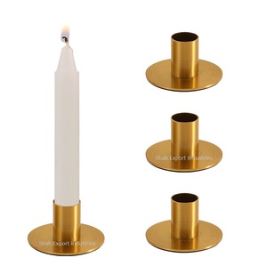 Vintage Style Metal <b>Taper</b> <b>Candle</b> Holder For Home Living Room Tabletop Lights Decor Gold Finished <b>Candle</b> <b>Tapers</b> - Product Image 5