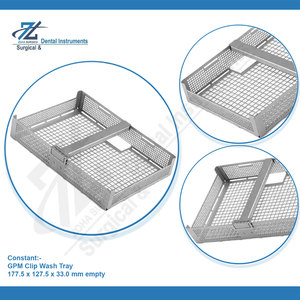ถาดใส่เครื่องมือผ่าตัดแบบใช้ซ้ำได้ ทำจากสแตนเลส GPM พร้อมคลิปล็อคแบบแมนนวล สำหรับใช้ในโรงพยาบาลทันตกรรม ประเทศปากีสถาน - Product Image 4