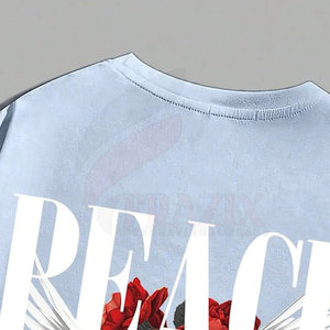 Camisa estampada con hombros caídos Moq al mejor precio para hombre, ropa de calle, elegante Camisa estampada con hombros caídos - Product Image 6