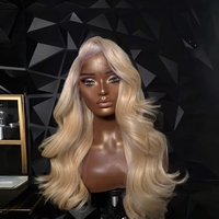 Perruque en cheveux humains avec dentelle HD, cheveux vietnamiens, densité 200, qualité supérieure, vague corporelle, blonde, dentelle frontale 13x4 13x6
