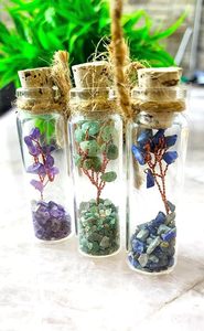 Chai mong muốn pha lê đầy mê hoặc với biểu tượng cây sự sống biểu hiện sự giàu có và phong phú đặt ba chai - Product Image 3