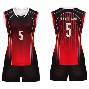 Servicio OEM Venta al por mayor Ropa deportiva Uniformes de voleibol Diseñe su propia sublimación de manga corta Uniforme de voleibol para hombres y mujeres - Product Image 4