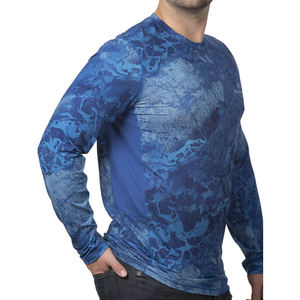 Superventas al por mayor camisas de pesca de manga larga Upf50 + IMPRESIÓN sublimación transpirable poliéster Spandex lona para el invierno - Product Image 3