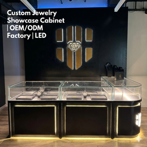 Vitrine de Présentation de Bijoux de Luxe Personnalisée avec Éclairage LED, Comptoir en Verre pour Magasin de Centre Commercial Usine OEM ODM - Product Image 2