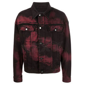 เสื้อแจ๊งส์ยีนส์ขายร้อนสั่งทําพิเศษออกแบบเสื้อแจ็คเก็ตยีนส์ผู้ชายของคุณเอง เสื้อแจ็คเก็ตยีนส์ผู้ชายกันลม - Product Image 1