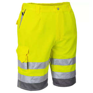 Hi Vis Shorts Cargo en Toile Imperméable Respirant Réfléchissant pour Hommes-Style Workwear - Product Image 3