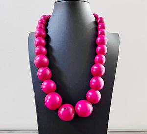 <b>Chunky</b> <b>Beaded</b> Resin <b>Necklace</b> Natural Buffalo Horn <b>Necklace</b> Handmade Indian Product - Product Image 5