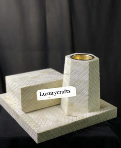 Support Mubkhar Set Brûleur d'encens MADKHAN pour la décoration de la maison avec plateau incrusté à bas prix par LUXURY CRAFTS - Product Image 2