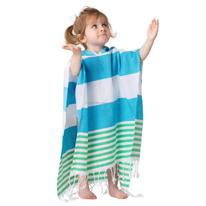 Pestemal à capuche serviette turque plage piscine Poncho pour toutes les tailles château de coton vert surfeur serviette changer de vêtements pour enfants adultes - Product Image 6