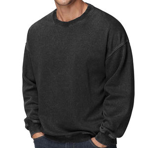 เสื้อสเวตเชิ้ตผู้ชายผ้าคอตตอนผสมคุณภาพสูง ปรับแต่งโลโก้ได้ ขายดี ทรงหลวม ไหล่ตก สำหรับเด็กผู้ชาย - Product Image 3