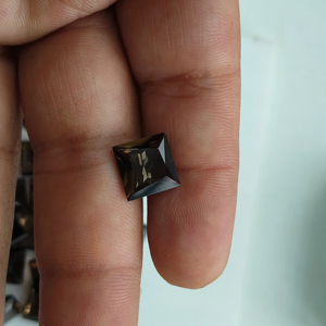 ควอตซ์สีน้ำตาลธรรมชาติ 10 มม. ทรงสี่เหลี่ยมเจ้าหญิงคัท คุณภาพดีที่สุด พลอยหลวมสำหรับทำเครื่องประดับและสร้อยคอ - Product Image 5