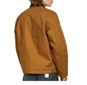 OEM Custom logo Canvas <b>Worker</b> Lined Outdoor Windproof Single Breasted Suitable Turn-down Collar Casual <b>Jackets</b> Men Work - Product Image 3