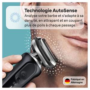 Rasoir électrique rechargeable sans fil pour homme avec accessoire de précision, technologie humide/sèche, cinq lames, étanche IPX7 - Product Image 4