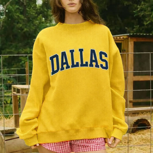 Women Oversize <b>Stand</b> Collar Pullover Sweatshirt Relaxed Fit Cozy Autumn Winter Casual Wear for Modern Streetwear - Product Image 2