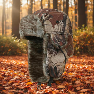 <b>Camo</b> Trapper Hat with Ear Flaps for Winter Outdoor Work and Travel - Product Image 1