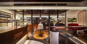 Comptoir de café à double réception de style professionnel personnalisé avec éclairage LED pour cafés et espaces de vente au détail - Product Image 4