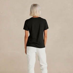 Camiseta unisex de alta calidad con diseño de gran tamaño, camiseta Vintage de peso pesado, camiseta negra con estampado en blanco, camiseta personalizada con lavado ácido - Product Image 2