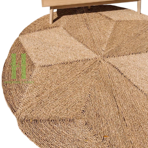 Tapis de jonc de mer rond naturel classique pour salon tapis tissé à la main pour chambre OEM conçoit personnalisé à la main au Vietnam - Product Image 1
