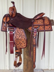 Selles de dressage en cuir véritable de style occidental différentes tailles selle d'équitation anglaise selle de cheval occidentale en matériau synthétique - Product Image 3