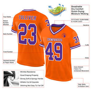 Uniforme deportivo de equipo atlético bordado por sublimación personalizado de camiseta de fútbol americano duradero y cómodo en talla grande - Product Image 6