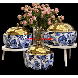 Juego de Dos Calentadores de Comida de Metal con Caligrafía Árabe, Cazuela de Diseño, Tamaño Personalizado, Calentador de Comida de Metal Decorativo y Elegante - Product Image 4