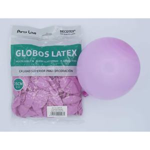 Ballons en latex Party Love 25 cm fuchsia pastel, lot de 50 pièces, décoration - Product Image 1