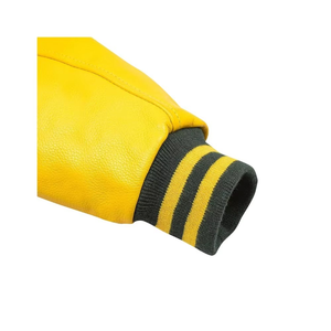 Chaqueta universitaria de lona lisa para hombre, estilo Letterman, con cuello alto y mangas personalizables, la más vendida. - Product Image 4