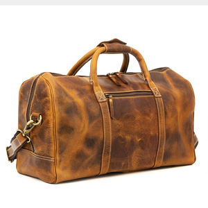 Sac fourre-tout polochon en cuir imperméable unisexe de nouveau style avec logo imprimé de couleur unique pour les sports de plein air, les voyages et la salle de sport - Product Image 3