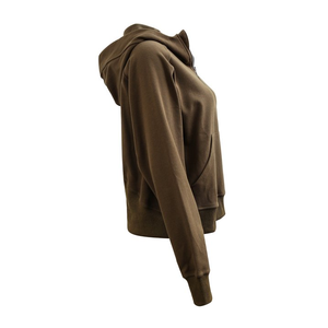 Sweat à capuche demi-fermeture éclair pour femmes grande taille couleur unie sweat à col rond conception d'impression personnalisée vêtements d'hiver décontractés confortables - Product Image 6