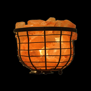 Offre Spéciale tailles personnalisées tige de fer panier lampes avec morceaux de sel bol Style amour décorations meilleur prix artisanat naturel - Product Image 5