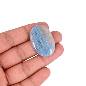 Lot de 8 cabochons en trolite bleue naturelle de qualité AA, faits à la main, formes mixtes, 26 grammes, Ishu Gems - Product Image 5