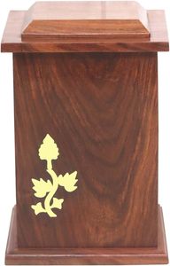 Wooden Urn <b>Box</b> for Adult Ashes Wood Cremation Urns for Male and Female Decorative Funeral Burial Handmade <b>Large</b> Urns - Product Image 5