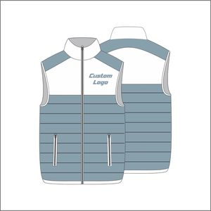 Chaleco de algodón sin mangas, chaqueta personalizada para hombre, chaleco acolchado con logo - Product Image 3