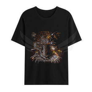T-shirts de haute qualité à manches courtes pour hommes avec strass Impression par sublimation T-shirts pour hommes avec strass - Product Image 1