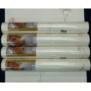 วอลล์เปเปอร์ลายดอกไม้ผ้าซาตินสไตล์ยุโรปที่ทันสมัยม้วนคู่ (#61802) ทนไฟและกันน้ำสำหรับห้องนอนหรือโรงแรม - Product Image 1