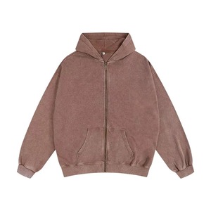 Sweat à capuche oversize en coton de haute qualité, polaire épais, épaules tombantes, uni, vierge, personnalisable, délavé à l'acide, pour hommes, fabricant OEM - Product Image 4