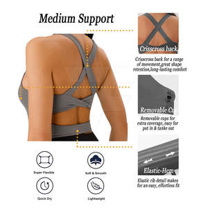 Sujetador Deportivo Ligero transpirable para mujer personalizado para entrenamiento Fitness técnica lavada - Product Image 6