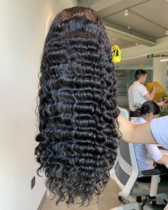 Perruque d'extension de cheveux Remy vietnamiens vierges ondulés, fabriquée à la machine, sans colle, pré-épilée, avec dentelle, sans produits chimiques, à trame unique - Product Image 1