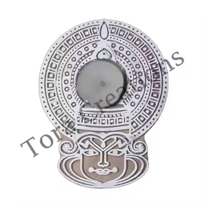 เชิงเทียนที่ทำจากไม้ดีไซน์ดอกบัวที่ทำจากไม้คุณภาพสูงโคมไฟเหยือกเทียนสำหรับตกแต่งบ้านสำหรับคริสต์มาสอีสเตอร์ - Product Image 5