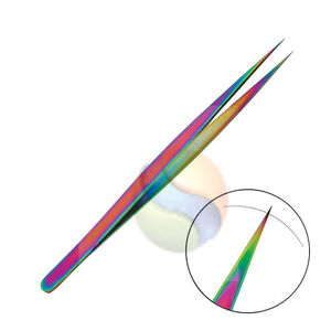 Pinces à extensions de cils de précision de qualité supérieure, outil de beauté professionnel en acier inoxydable, pinces à extensions de cils à ultra-grip - Product Image 2