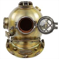 Produit phare : Casque de plongée militaire réplique, modèle marin, en laiton, écologique, fait main, finition chrome originale
