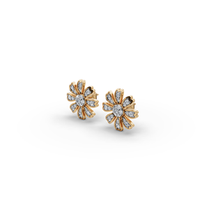 Floral Burst Lab-Grown Diamond Earrings - Product Image 2