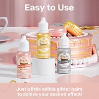 Poudre de paillettes comestibles métalliques de qualité alimentaire, pigment inorganique non toxique pour gâteaux, fraises, macarons et desserts