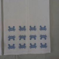 Serviettes brodées délicates Beaux motifs Textiles de maison respirants Grandes commandes acceptées Technique tissée Motif teint en fil