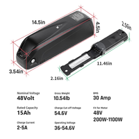 Batterie de vélo électrique 48V, 15Ah, 20Ah, pack de batteries au lithium Hailong, 500W, 750W, pour VTT.
