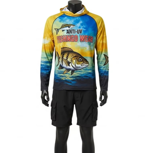 Ropa de Pesca con Protección Solar, Impresión por Transferencia de Calor Anti-UV, Poliéster de Secado Rápido, Proveedor Mayorista de Ropa para Exteriores, Exportación OEM - Product Image 4