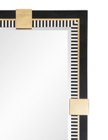 Miroir encadré de style marocain moderne avec incrustations en os, motif floral, fait main, forme ovale, couleur personnalisable, écologique, décoratif