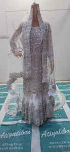 2023 nouvelle belle broderie lourde robe de mariée soie coton robe ornée cristal verre perles pierre Dabka travail vêtements de mariage - Product Image 2