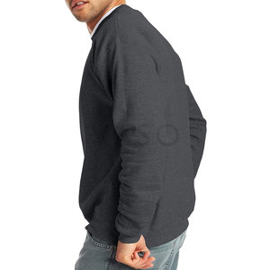 Winter <b>Men's</b> Cotton Fleece <b>Pullover</b> Hoodie Solid Color Zipper Pocket Drawstring Regular Fit Breathable High Quality - Product Image 3