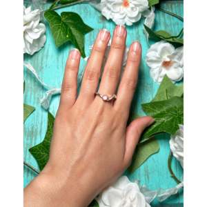 Navajo Opal & Sterling <b>Silver</b> <b>Ring</b> Size 9.75 Ethereal Gemstone Fine Jewelry Rhodium Plating Dainty Ethnic Style Everyday Wear - Product Image 4